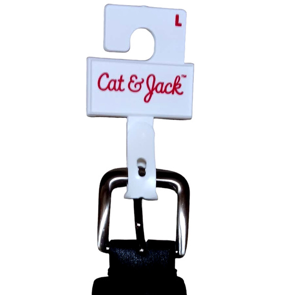 Boys' Basic Belt - Cat & Jack Black, Large (30") - Picture 3 of 5